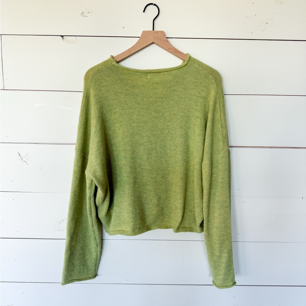 Things Between Lime Button Up Sweater - image 3